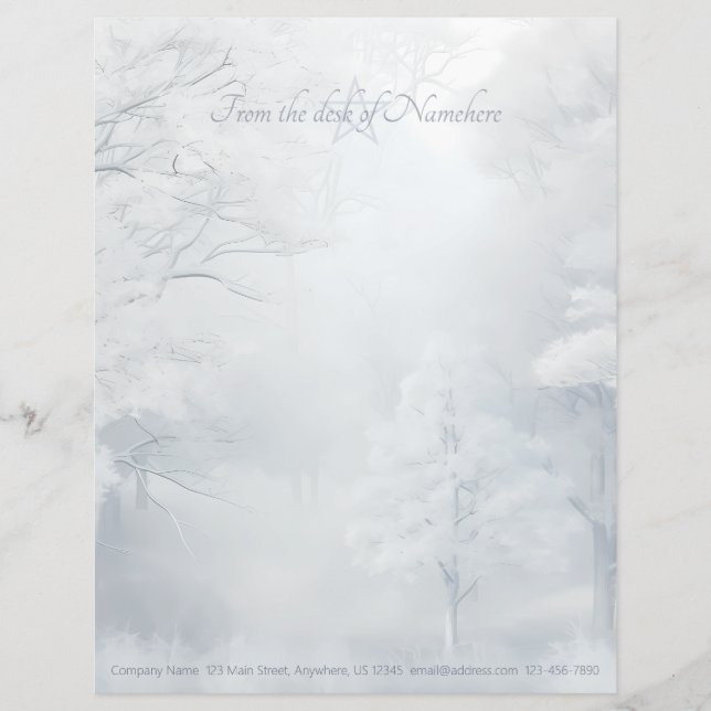 Skapa din egen magiska vinter Yule skog Brevhuvud (Framsida)