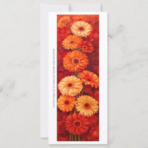 Skapa din egen målade Orange Gerberas Bookmark