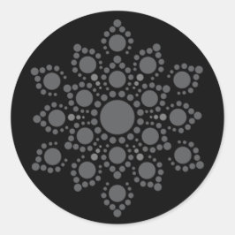 Skapa din egen Mandala Classic Round Sticker Runt Klistermärke