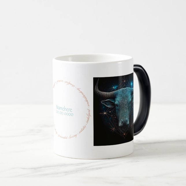 Skapa din egen matsmältningsmatta zodiak magisk mugg (Framsida höger)