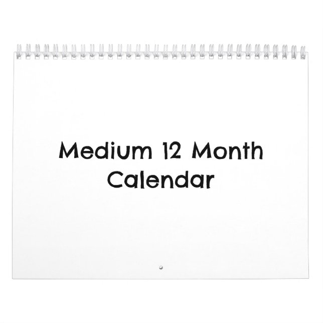 Skapa din egen Medium 12 månaders kalender (Omslag)