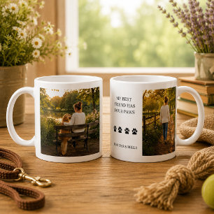 Skapa din egen Min bästa vän har fyra tassar foto Kaffemugg