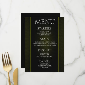 Skapa din egen - minimalistisk svart oliv-event meny