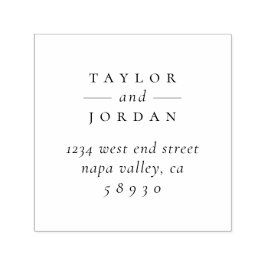 Skapa din egen minimalistiska Bröllop-Returadress Självfärgande Stämpel