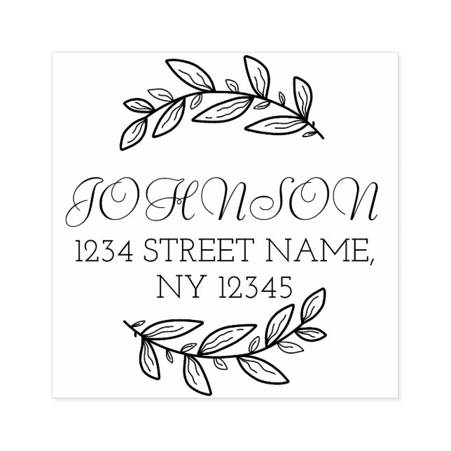 Skapa din egen minimalistiska moderna Returadress Stämpel (Tryck)