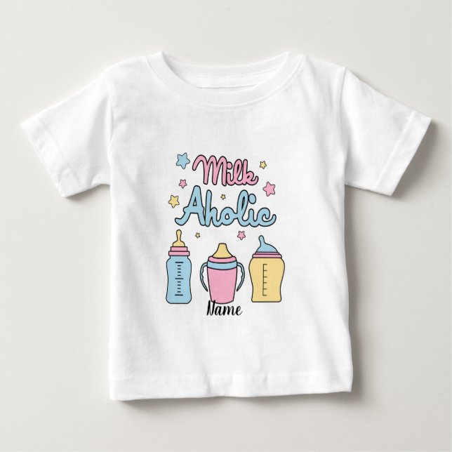 Skapa din egen Mjölk-alkoholhaltig Baby T Shirt (Framsida)