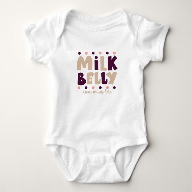 Skapa din egen Mjölk Belly T Shirt (Framsida)