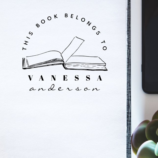 Skapa din egen moderna Bok Anpassningsbar Bibliote Stämpel (Skapare uppladdad)