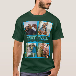 Skapa din egen moderna Bonus Pappa 4-fotosamling T Shirt