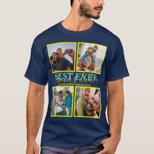 Skapa din egen moderna Bonus Pappa 4-fotosamling T Shirt