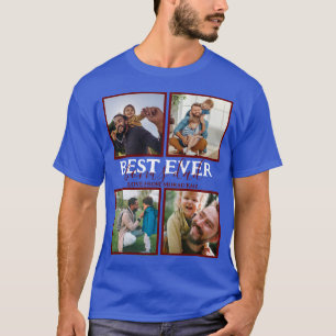 Skapa din egen moderna Bonus Pappa 4-fotosamling T Shirt