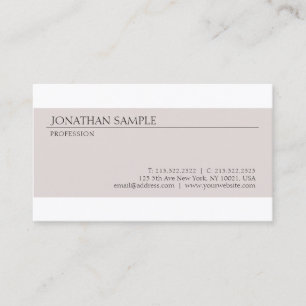 Skapa din egen moderna, minimalistiska Elegant Visitkort