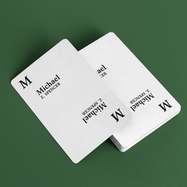 Skapa din egen moderna minimalistiska enkla anpass casinokort (simple and stylish)