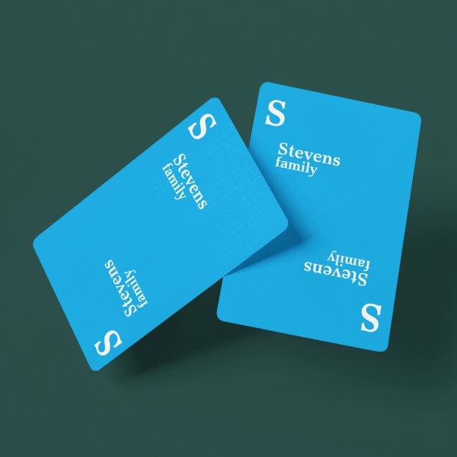 Skapa din egen moderna minimalistiska, enkla blått casinokort (Skapare uppladdad)