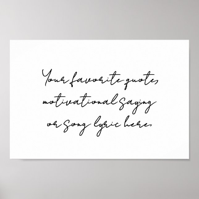 Skapa din egen moderna, minimalistiska skriptoffer poster (Framsidan)