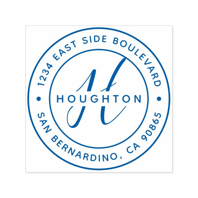 Skapa din egen moderna monogramReturadress Självfärgande Stämpel (Design)