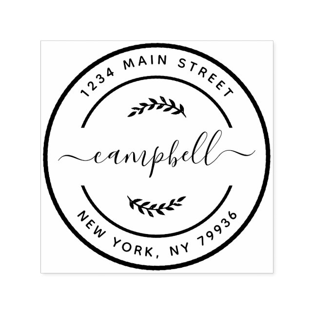 Skapa din egen moderna Namn-Returadress Självfärgande Stämpel (Design)