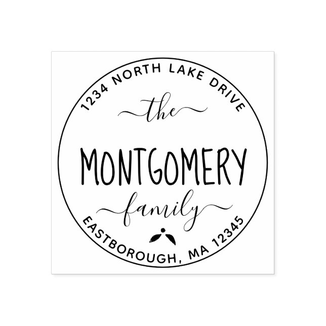 Skapa din egen moderna Namn-Returadress Stämpel (Tryck)