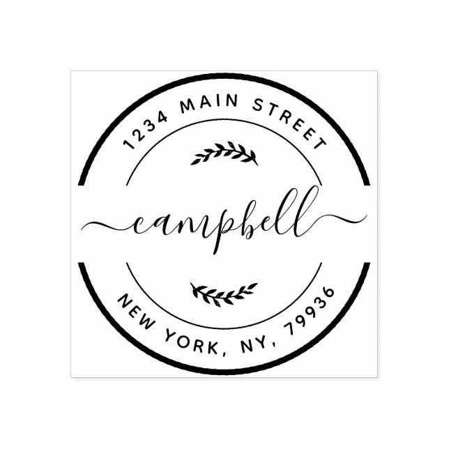 Skapa din egen moderna Namn-Returadress Stämpel (Tryck)