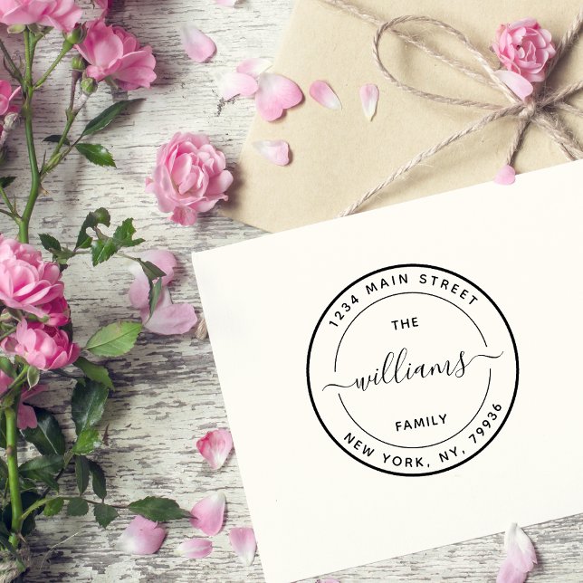 Skapa din egen moderna Namn-Returadress Stämpel (Skapare uppladdad)