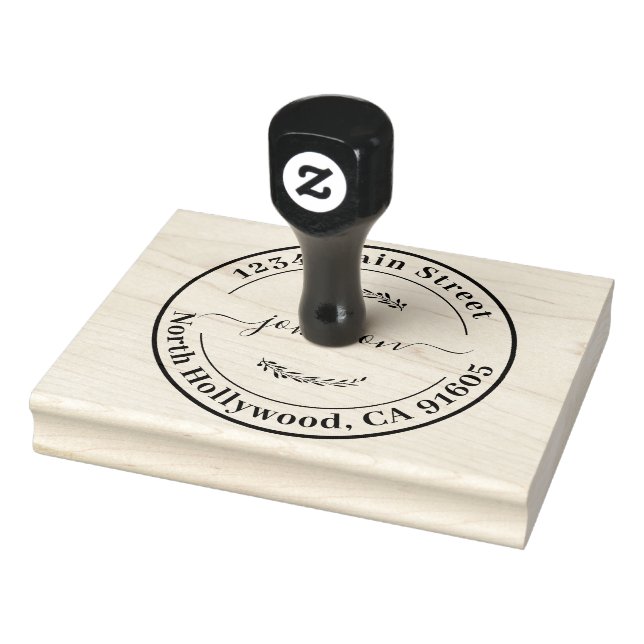 Skapa din egen moderna Returadress för skriptrunda Stämpel (Stämpel)