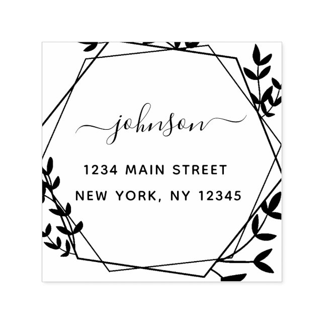 Skapa din egen moderna Returadress Självfärgande Stämpel (Design)