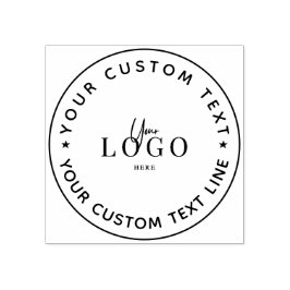 Skapa din egen moderna runda Returadress Rubber Stämpel