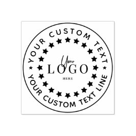 Skapa din egen moderna runda Returadress Rubber Stämpel