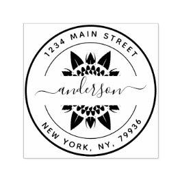 Skapa din egen moderna runda Returadress Självfärgande Stämpel