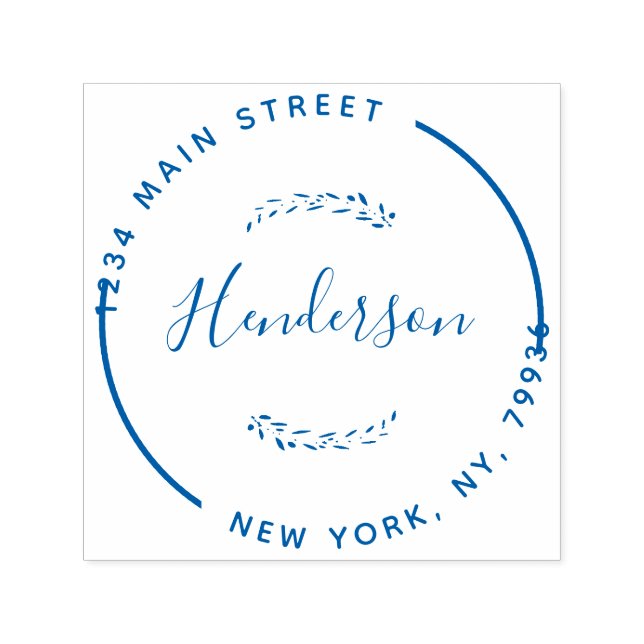 Skapa din egen moderna runda Returadress Självfärgande Stämpel (Design)