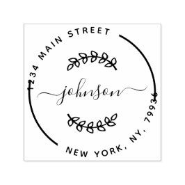 Skapa din egen moderna runda Returadress Självfärgande Stämpel