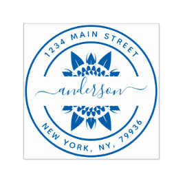 Skapa din egen moderna runda Returadress Självfärgande Stämpel