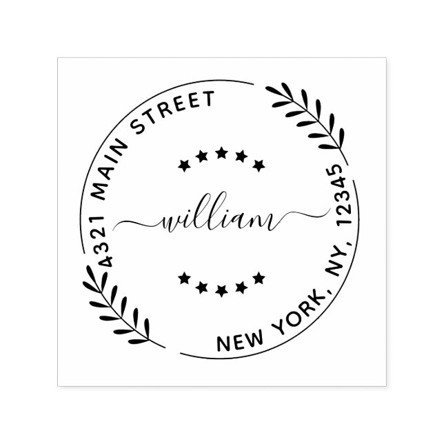 Skapa din egen moderna runda självfärgande stämpel (Design)