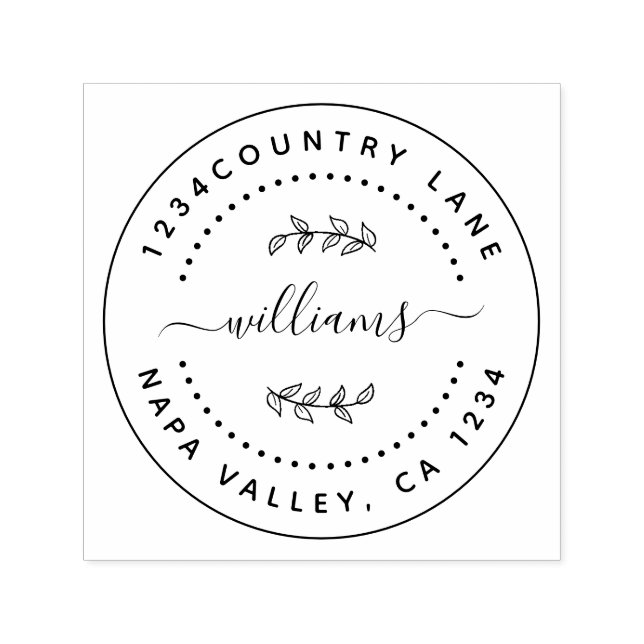 Skapa din egen moderna runda självfärgande stämpel (Design)