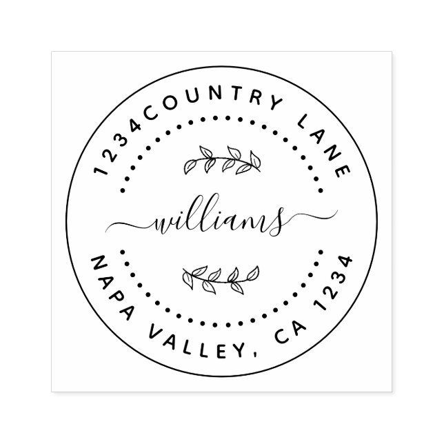 Skapa din egen moderna runda stämpel (Tryck)