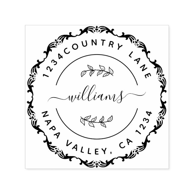 Skapa din egen moderna rundvändiga retursjälvsvärk självfärgande stämpel (Design)