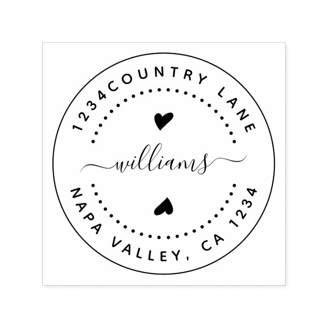 Skapa din egen moderna tur- och returplats självfärgande stämpel (Design)