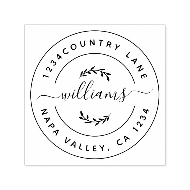 Skapa din egen moderna tur- och returplats självfärgande stämpel (Design)