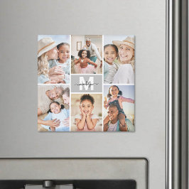 Skapa din egen monogram 6 bildcollage magnet