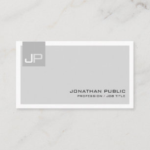 Skapa din egen monogram Elegant Modern Visitkort