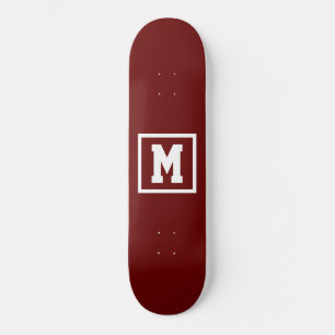 Skapa din egen monogrammall röd och vit mini skateboard bräda 18,5 cm