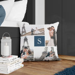 Skapa din egen monogrammed 5-fotokollage kudde<br><div class="desc">Lägg till dina foton och din anpassningsbar monogram för en speciell design av ett slag.</div>