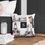 Skapa din egen monogrammed 5-fotokollage kudde<br><div class="desc">Lägg till dina foton och din anpassningsbar monogram för en speciell design av ett slag.</div>