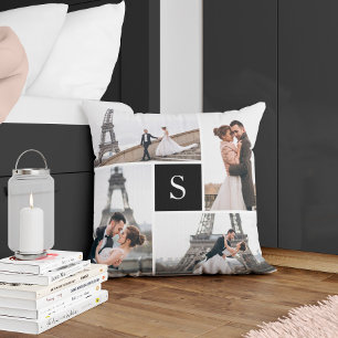 Skapa din egen monogrammed 5-fotokollage kudde