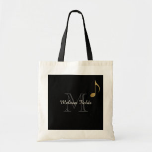 skapa din egen monogrammerade musiksvart tygkasse