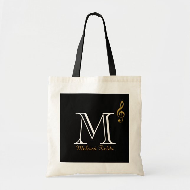 skapa din egen monogrammusik tygkasse (Framsidan)