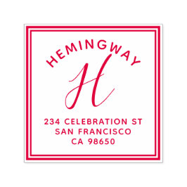 Skapa din egen monogramskript-Returadress Självfärgande Stämpel