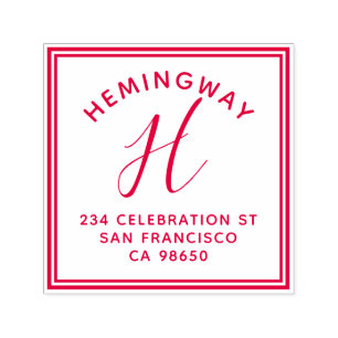 Skapa din egen monogramskript-Returadress Självfärgande Stämpel