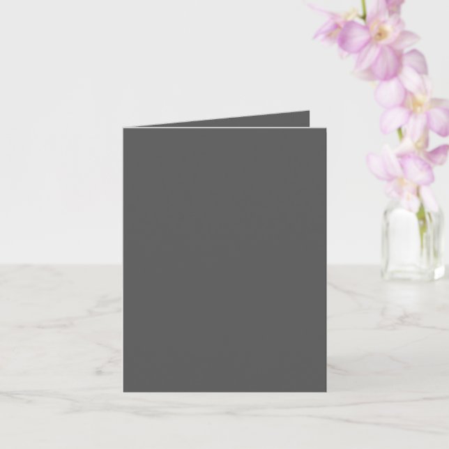 Skapa din egen mörk grått Anpassad design Kort (Orkide)