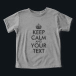 Skapa din egen Mörk Grått Behålla-Lugn T Shirt<br><div class="desc">Skapa din egen "Behålla Lugn and Your Text"-design för alla T stil. Du kan ändra mörken grått färg i texten och krona. Om du vill ändra storlek på texten kan du markera allt lagrar eller inslag och ändra storlek tillsammans. Behålla Lugn och redigera egen text.</div>